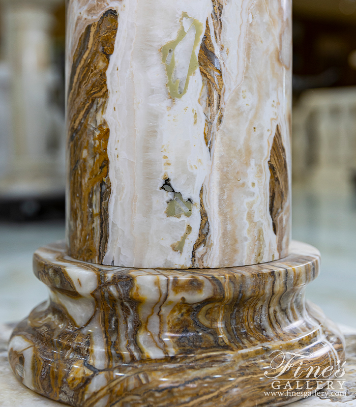 Marble Bases  - Tra Onyx Pedestal - MBS-260